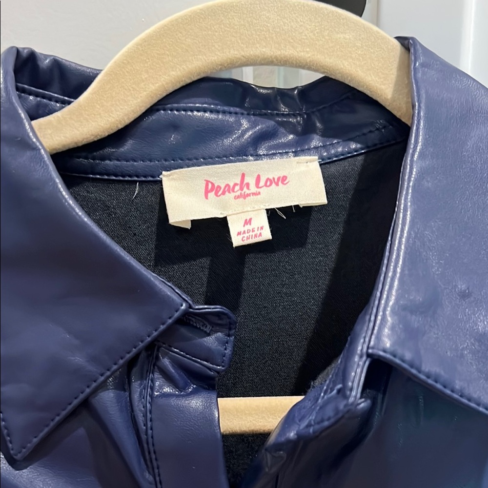 Peach Love Rainbow Sequin Pleather Colorblock Embellished Dress - Picture 2 of 4